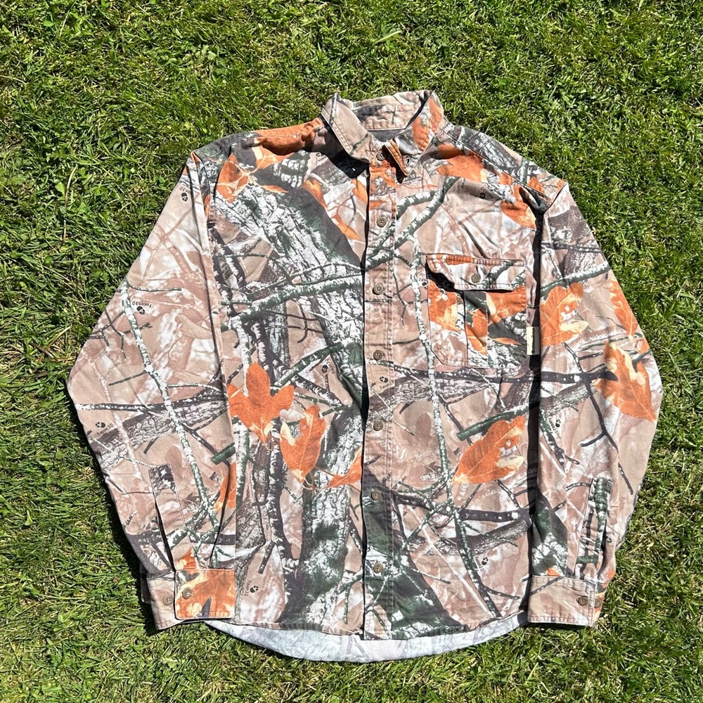 Outfitters Ridge Y2K Fusion 3d Camouflage Button Up Shirt Men’s L Multicolor